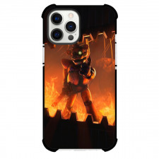 Five Nights At Freddys Freddy Phone Case For iPhone Samsung Galaxy Pixel OnePlus Vivo Xiaomi Asus Sony Motorola Nokia - Freddy Illustration Fire Background