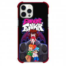 Friday Night Funkin Phone Case For iPhone Samsung Galaxy Pixel OnePlus Vivo Xiaomi Asus Sony Motorola Nokia - Characters Sitting Feirce Speaker Series Poster