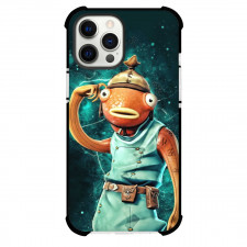 Fortnite Fishstick Phone Case For iPhone Samsung Galaxy Pixel OnePlus Vivo Xiaomi Asus Sony Motorola Nokia - Fishstick Scratching the Head Galaxy Background
