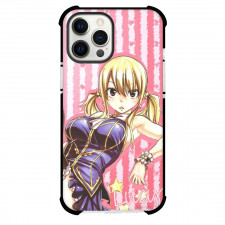 Fairy Tail Lucy Heartfilia Case For iPhone Samsung Galaxy Pixel OnePlus Vivo Xiaomi Asus Sony Motorola Nokia - Lucy Heartfilia Pink Stripes Background