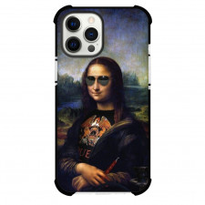Famous Artwork CrossOvers Mona Lisa Case For iPhone Samsung Galaxy Pixel OnePlus Vivo Xiaomi Asus Sony Motorola Nokia - Mona Lisa Wearing Black Shades Rock Style