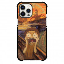 Famous Artwork CrossOvers Edvard Munch The Scream Case For iPhone Samsung Galaxy Pixel OnePlus Vivo Xiaomi Asus Sony Motorola Nokia - Rick And Morty Battling with Spider Monster