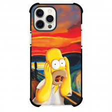 Famous Artwork CrossOvers Edvard Munch The Scream Case For iPhone Samsung Galaxy Pixel OnePlus Vivo Xiaomi Asus Sony Motorola Nokia - Simpson Screaming Pose