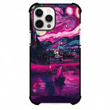 Famous Artwork CrossOvers The Starry Night Case For iPhone Samsung Galaxy Pixel OnePlus Vivo Xiaomi Asus Sony Motorola Nokia - Starry Night Sailing Boat Violet Tone