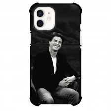Tom Cruise Phone Case For iPhone Samsung Galaxy Pixel OnePlus Vivo Xiaomi Asus Sony Motorola Nokia - Tom Cruise Grayscale Smiling Poster