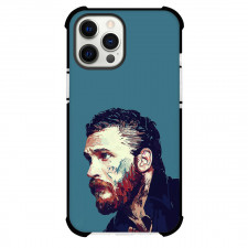 Tom Hardy Phone Case For iPhone Samsung Galaxy Pixel OnePlus Vivo Xiaomi Asus Sony Motorola Nokia - Tom Hardy Side Portrait Painting On Blue Background