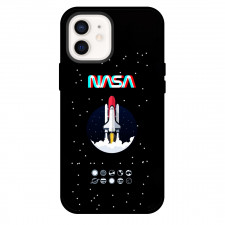 Nasa Phone Case For iPhone Samsung Galaxy Pixel OnePlus Vivo Xiaomi Asus Sony Motorola Nokia - Nasa Rocket Launch Cartoon Art On Dark Background