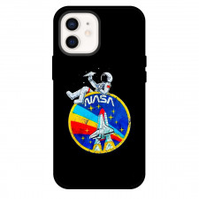 Nasa Phone Case For iPhone Samsung Galaxy Pixel OnePlus Vivo Xiaomi Asus Sony Motorola Nokia - Nasa Retro Space Shuttle Cartoon Art On Black Background