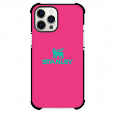 Stanley Phone Case For iPhone Samsung Galaxy Pixel OnePlus Vivo Xiaomi Asus Sony Motorola Nokia - Stanley Gray Logo On Pink Background