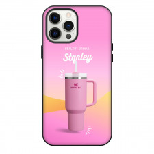 Stanley Phone Case For iPhone Samsung Galaxy Pixel OnePlus Vivo Xiaomi Asus Sony Motorola Nokia - Stanley Pink Tumbler On Pink Orange Background