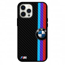 BMW Phone Case For iPhone Samsung Galaxy Pixel OnePlus Vivo Xiaomi Asus Sony Motorola Nokia - BMW Logo On Triple Stripe On Carbon fibers Background