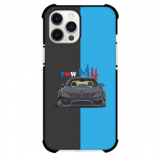 BMW Phone Case For iPhone Samsung Galaxy Pixel OnePlus Vivo Xiaomi Asus Sony Motorola Nokia - BMW M4 Illustration On Black Blue Background