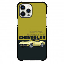 1968 Chevrolet Corvette StingRay Phone Case For iPhone Samsung Galaxy Pixel OnePlus Vivo Xiaomi Asus Sony Motorola Nokia - 1968 Chevrolet Corvette StingRay On Olive Green And Black Background