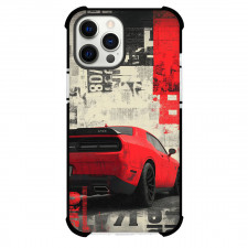 Dodge Challenger 392 Phone Case For iPhone Samsung Galaxy Pixel OnePlus Vivo Xiaomi Asus Sony Motorola Nokia - Dodge Challenger 392 Red Muscle Rear View On Retro Newspaper Poster