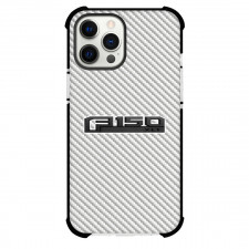 Ford F-150 Phone Case For iPhone Samsung Galaxy Pixel OnePlus Vivo Xiaomi Asus Sony Motorola Nokia - Ford F-150 Logo On Silver Carbon Fiber Background