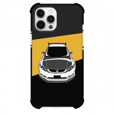 Honda Phone Case For iPhone Samsung Galaxy Pixel OnePlus Vivo Xiaomi Asus Sony Motorola Nokia - Honda Civic 10th Gen Illustration On Yellow Black Background
