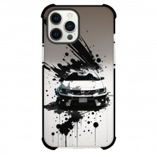 Honda Phone Case For iPhone Samsung Galaxy Pixel OnePlus Vivo Xiaomi Asus Sony Motorola Nokia - Honda Civic On Black Ink Splatter Background