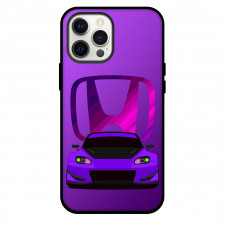 Honda Phone Case For iPhone Samsung Galaxy Pixel OnePlus Vivo Xiaomi Asus Sony Motorola Nokia - Honda S2000 Blue Illustration On Purple Background