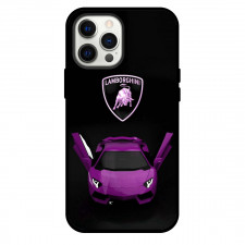 Lamborghini Phone Case For iPhone Samsung Galaxy Pixel OnePlus Vivo Xiaomi Asus Sony Motorola Nokia - Lamborghini Aventador Purple On Black Background