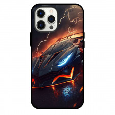 Lamborghini Phone Case For iPhone Samsung Galaxy Pixel OnePlus Vivo Xiaomi Asus Sony Motorola Nokia - Lamborghini Black Orange Thunder Graphic Background