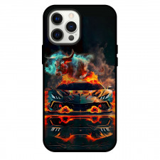 Lamborghini Phone Case For iPhone Samsung Galaxy Pixel OnePlus Vivo Xiaomi Asus Sony Motorola Nokia - Lamborghini Is Burning In Flames Poster