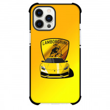 Lamborghini Phone Case For iPhone Samsung Galaxy Pixel OnePlus Vivo Xiaomi Asus Sony Motorola Nokia - Lamborghini Huracan Yellow Illustration On Yellow Background