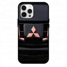 Mitsubishi Phone Case For iPhone Samsung Galaxy Pixel OnePlus Vivo Xiaomi Asus Sony Motorola Nokia - Mitsubishi Logo On Black Car Grill Poster