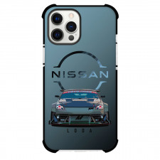 Nissan Phone Case For iPhone Samsung Galaxy Pixel OnePlus Vivo Xiaomi Asus Sony Motorola Nokia - Nissan 350Z Illustration Front View On Gray Background