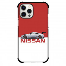Nissan Phone Case For iPhone Samsung Galaxy Pixel OnePlus Vivo Xiaomi Asus Sony Motorola Nokia - Nissan GTR R35 Illustration On Red White Background