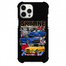 Nissan Phone Case For iPhone Samsung Galaxy Pixel OnePlus Vivo Xiaomi Asus Sony Motorola Nokia - Nissan Sports Cars Illustration On Black Background