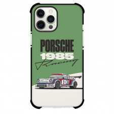 Porsche Phone Case For iPhone Samsung Galaxy Pixel OnePlus Vivo Xiaomi Asus Sony Motorola Nokia - Porsche 911 Carrera RSR 1985 Racing Green White Background Illustration