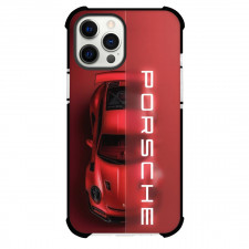 Porsche Case For iPhone Samsung Galaxy Pixel OnePlus Vivo Xiaomi Asus Sony Motorola Nokia - Half Car Half Logo Red