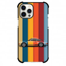 Porsche Case For iPhone Samsung Galaxy Pixel OnePlus Vivo Xiaomi Asus Sony Motorola Nokia - Minimalist Rainbow Stripe Car