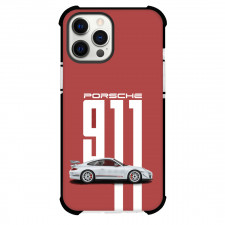 Porsche Case For iPhone Samsung Galaxy Pixel OnePlus Vivo Xiaomi Asus Sony Motorola Nokia - White 911 Red Background Poster Art