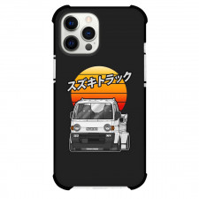 Suzuki Phone Case For iPhone Samsung Galaxy Pixel OnePlus Vivo Xiaomi Asus Sony Motorola Nokia - Suzuki Carry Street Truck Illustration Art On Black Background