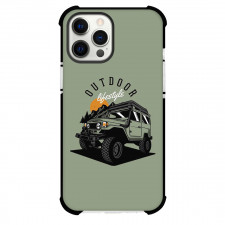 Suzuki Phone Case For iPhone Samsung Galaxy Pixel OnePlus Vivo Xiaomi Asus Sony Motorola Nokia - Suzuki Jimny Off Road Illustration Battle Green Background