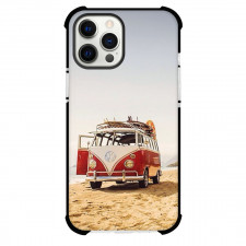 Volkswagen Phone Case For iPhone Samsung Galaxy Pixel OnePlus Vivo Xiaomi Asus Sony Motorola Nokia - Volkswagen Vintage 1965 VW 23-Window Samba Bus Red On Beach