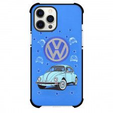 Volkswagen Phone Case For iPhone Samsung Galaxy Pixel OnePlus Vivo Xiaomi Asus Sony Motorola Nokia - Volkswagen Beetle Painting By Paul Cockram Blue Background