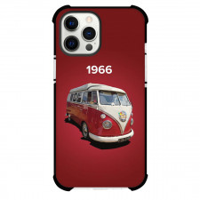 Volkswagen Phone Case For iPhone Samsung Galaxy Pixel OnePlus Vivo Xiaomi Asus Sony Motorola Nokia - Volkswagen Camper Van 1966 On Red Background