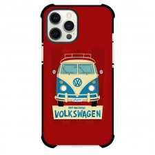 Volkswagen Phone Case For iPhone Samsung Galaxy Pixel OnePlus Vivo Xiaomi Asus Sony Motorola Nokia - Volkswagen Microbus 1967 Illustration On Red Background
