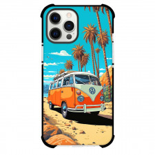 Volkswagen Phone Case For iPhone Samsung Galaxy Pixel OnePlus Vivo Xiaomi Asus Sony Motorola Nokia - Volkswagen Orange T1 Van 70s Vibes Illustration Art