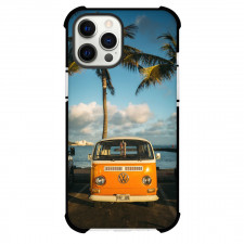 Volkswagen Phone Case For iPhone Samsung Galaxy Pixel OnePlus Vivo Xiaomi Asus Sony Motorola Nokia - Volkswagen T1 Van Orange On Beach Poster