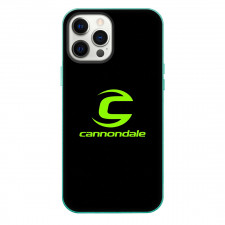 Cannondale Phone Case For iPhone Samsung Galaxy Pixel OnePlus Vivo Xiaomi Asus Sony Motorola Nokia - Cannondale Bicycle Green Glow Logo On Dark Background