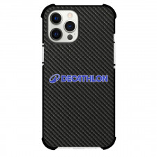 Decathlon Phone Case For iPhone Samsung Galaxy Pixel OnePlus Vivo Xiaomi Asus Sony Motorola Nokia - Decathlon Bike Brand Logo On Carbon Fiber Background
