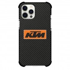 KTM Phone Case For iPhone Samsung Galaxy Pixel OnePlus Vivo Xiaomi Asus Sony Motorola Nokia - KTM Bike Brand Logo On Carbon Fiber Background