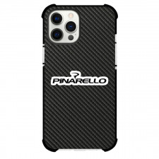 Pinarello Phone Case For iPhone Samsung Galaxy Pixel OnePlus Vivo Xiaomi Asus Sony Motorola Nokia - Pinarello Bike Brand Logo On Carbon Fiber Background