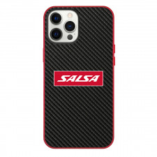 Salsa Phone Case For iPhone Samsung Galaxy Pixel OnePlus Vivo Xiaomi Asus Sony Motorola Nokia - Salsa Bike Brand Logo On Carbon Fiber Background