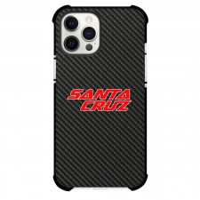 Santa Cruz Phone Case For iPhone Samsung Galaxy Pixel OnePlus Vivo Xiaomi Asus Sony Motorola Nokia - Santa Cruz Bike Brand Logo On Carbon Fiber Background