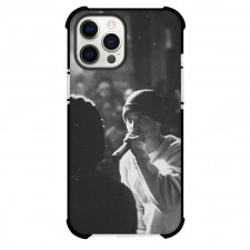 8 Miles Phone Case For iPhone Samsung Galaxy Pixel OnePlus Vivo Xiaomi Asus Sony Motorola Nokia - 8 Miles Eminem Singing Grayscale Poster