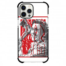 American Psycho Phone Case For iPhone Samsung Galaxy Pixel OnePlus Vivo Xiaomi Asus Sony Motorola Nokia - American Psycho Grayscale Poster On Red Word Art